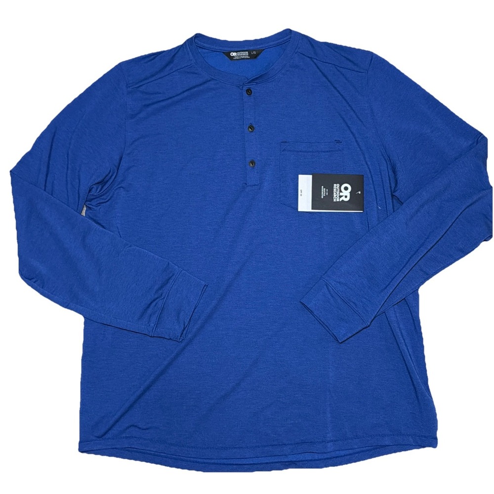 Outdoor Research Mens Aberdeen Henley‎ L/S Shirt Galaxy Heather Large
